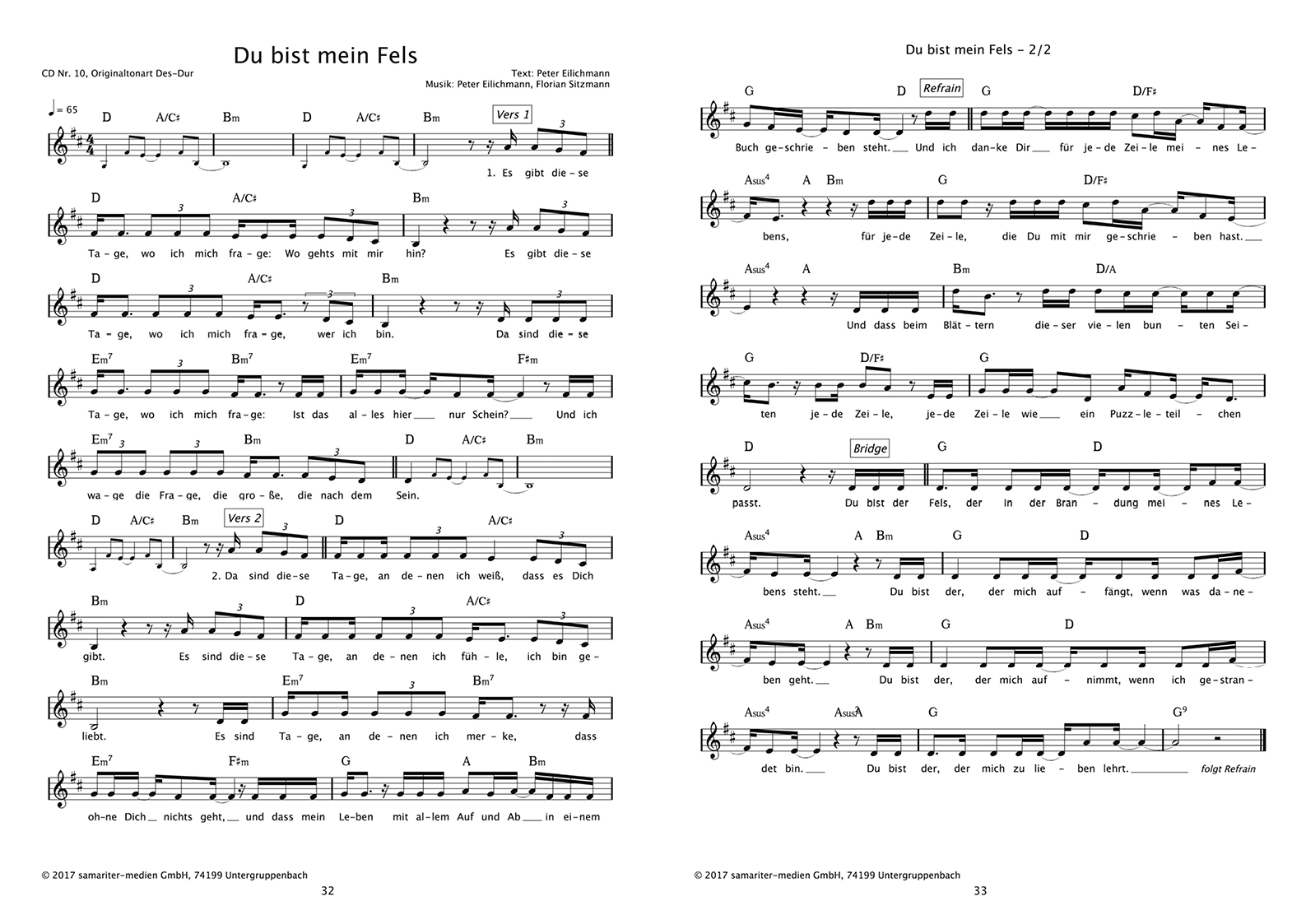 dubistmeinFels_Liederheft